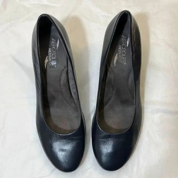 Aerosoles Heelrest blue block heels size 10 - Picture 2 of 6